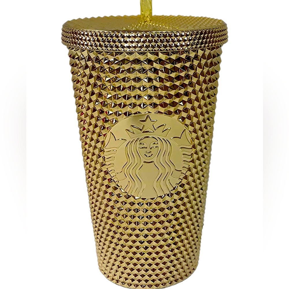 Starbucks Gold Studded Tumbler 2022 Fall Winter Holiday 16oz